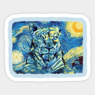 The panther Van Gogh STyle Sticker